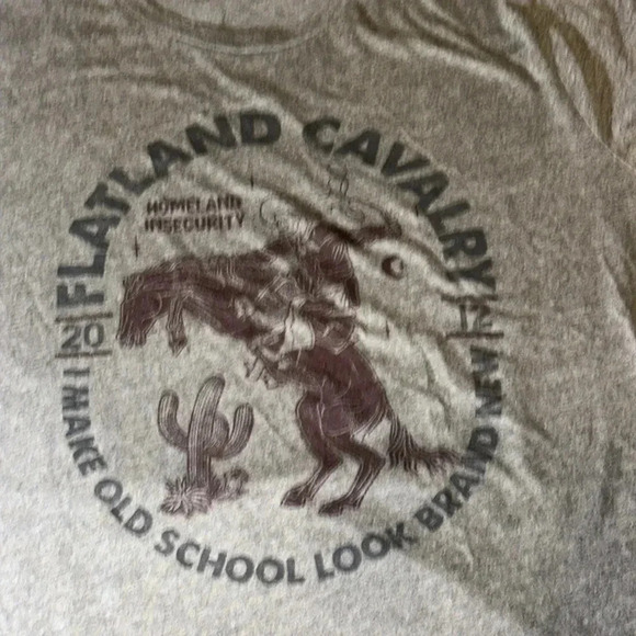 flatland cavalry men’s short sleeve t-shirt canvas XL - Picture 1 of 4